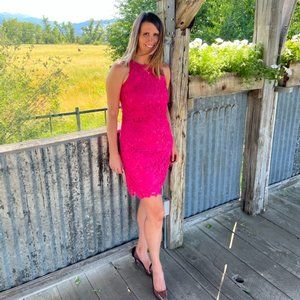 Eliza J Hot Pink Dress | Size 4 | Perfect for a Summer Wedding!